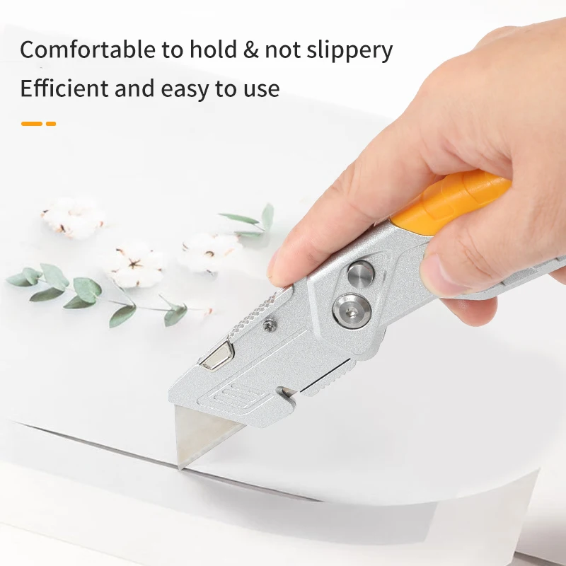 Imagem -04 - Faca Utilitária Multifuncional Retrátil Corte Afiado Quebra de Aço Resistente Lâmina de 18 mm Corte de Papel Eletricista Profissional