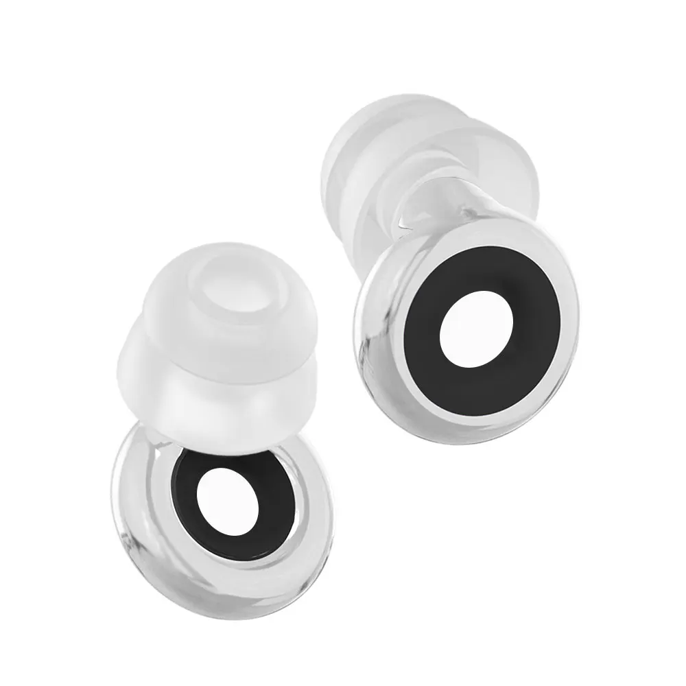 Soft Touch Reusable Ear Plugs Silicone Noise Blocking Earplugs For Working Live Performance Night Sleep