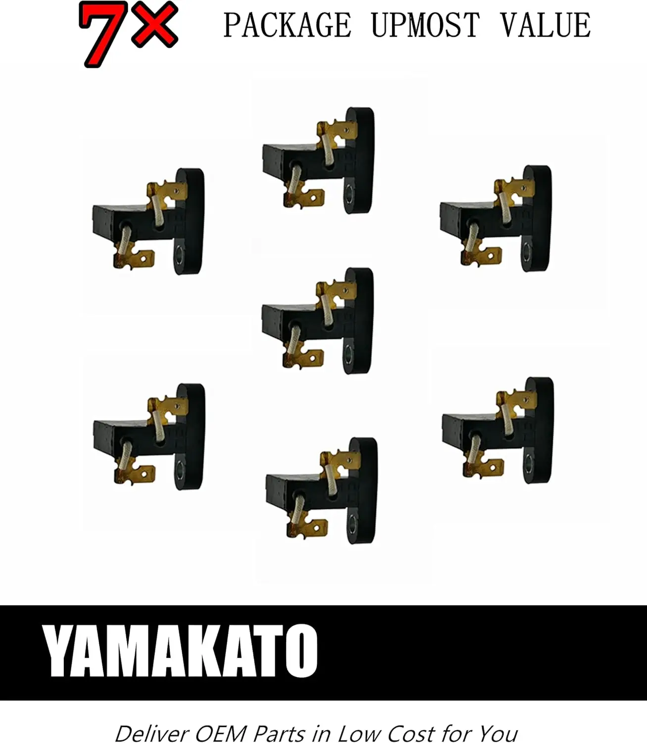 YAMAKATO 7PCS 5-8KW Generator Carbon Brush for Honda Predator Champion | Universal for Generac Ryobi Homelite Wen Westinghouse Duromax Powerhorse Blackmax All Power Sportsman