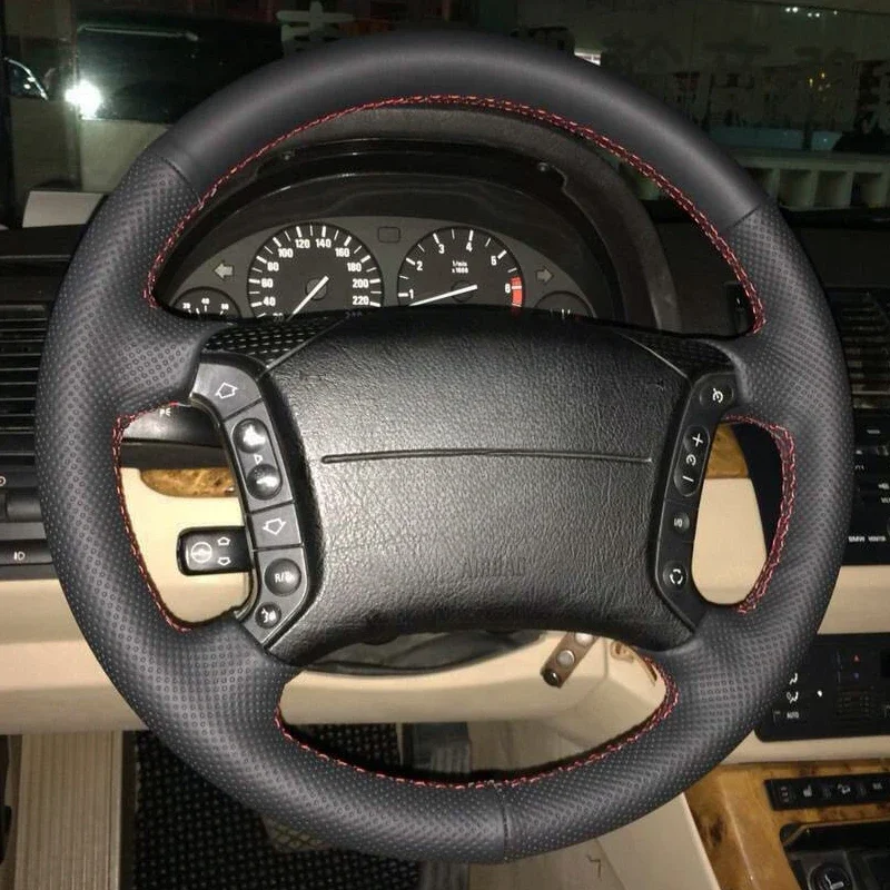 Car Steering Wheel Cover For BMW E46 318i X5 E53 325i E39 Customized Car Interior Accessories DIY Original Steering Wheel Braid