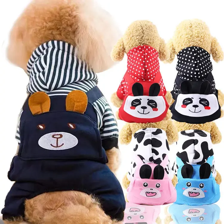 

Autumn and Winter Four-legged Transformation Into Thickened and Warm Pet Dog and Cat Clothes Teddy Dog Autumn