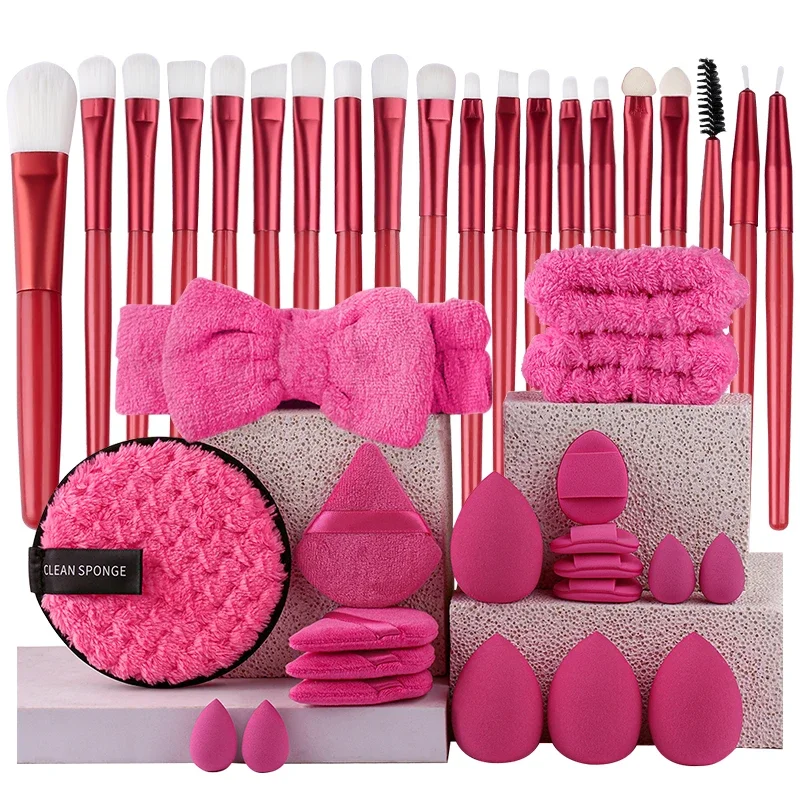 مجموعة فرش مكياج مكونة من 40 قطعة، مجموعة فرش مكياج لظلال العيون، أداة تجميل ناعمة ورقيقة احترافية لكريم الأساس وأحمر الخدود وكحل الوجه