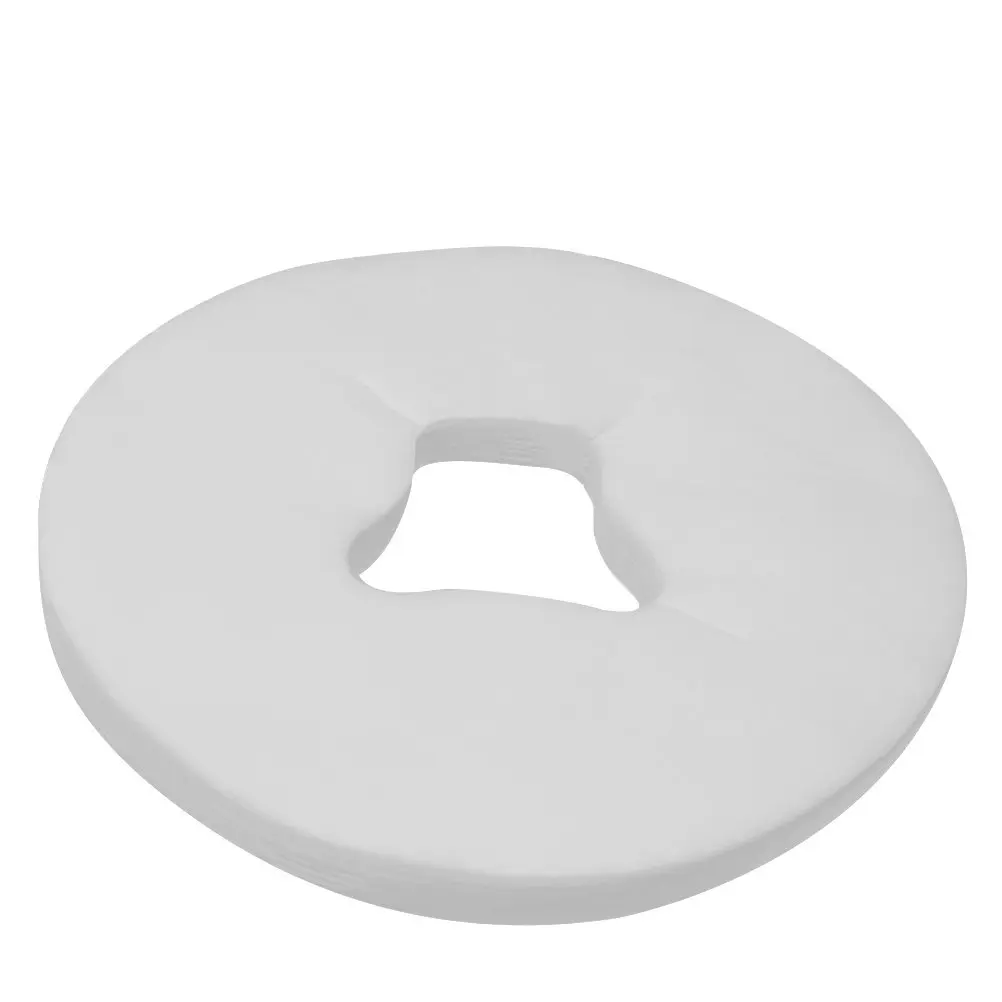 100Pcs Disposable Breathing Space Covers Thick Non-Woven Face Rest Cushion Covers for Beauty Salon Massage Therapy Clinic Home