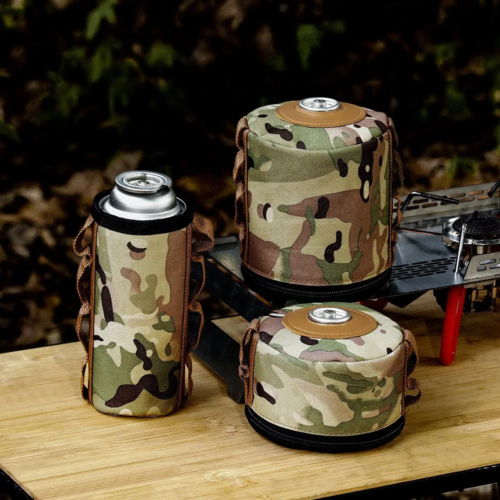 Gas Tank Protective Sleeve Camo Portable Outdoor Camping Storage Bag