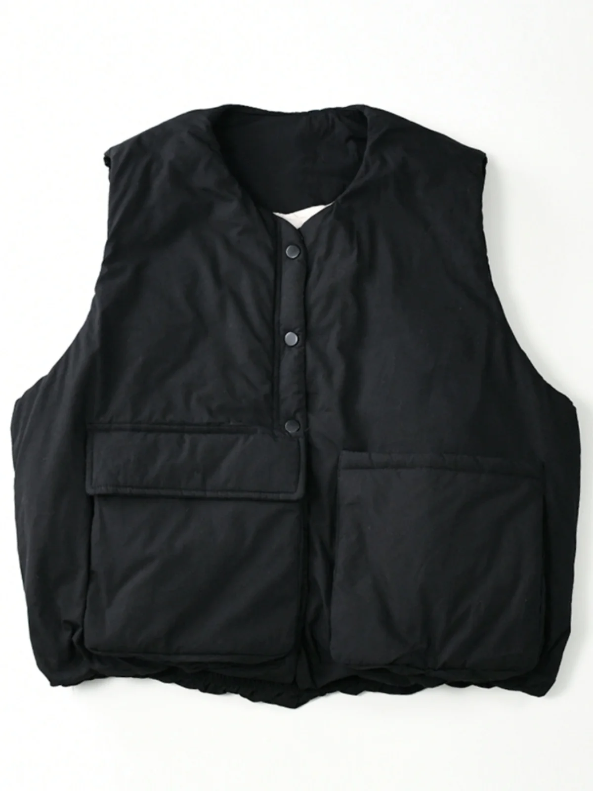 Thiened coton gilet femmes Svel Patchwork boutonné chaud hiver Jaet décontracté artistique superposition grand ket haut