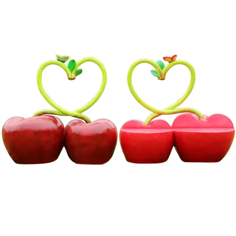 Outdoor cartoon fruit and vegetable fiberglass seat sculpture ornament park scenic shopping mall kindergarten leisure seat