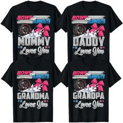 Burnouts or Bows Gender Reveal Party Announcement Daddy T-Shirt Funny Mommy Grandpa Grandma Tee Tops Aunt Uncle Family Clothes