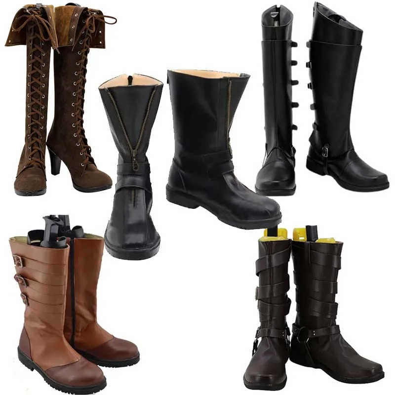 Game Devil Nero Dante Lady Boots Cosplay Shoes Custom Size