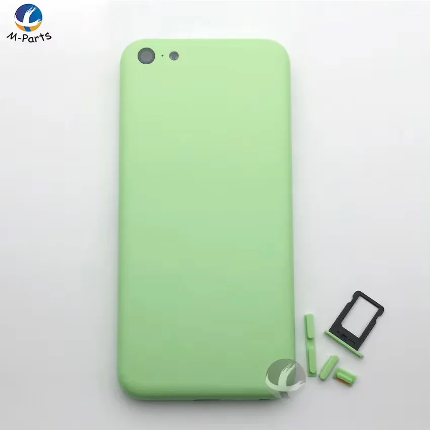 Back Housing for iPhone 5C, Rear Cover, Battery Lid, Door Frame with Logo, High Quality, OEM AAA + Free Battery Sticker & Tool