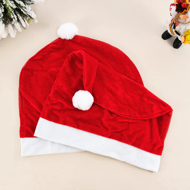 Santa Hat Car Headrest Cover Christmas Car Headwear Accessories Seat Protection Santa Hat Car Decor Navidad 2025 New Year Gifts