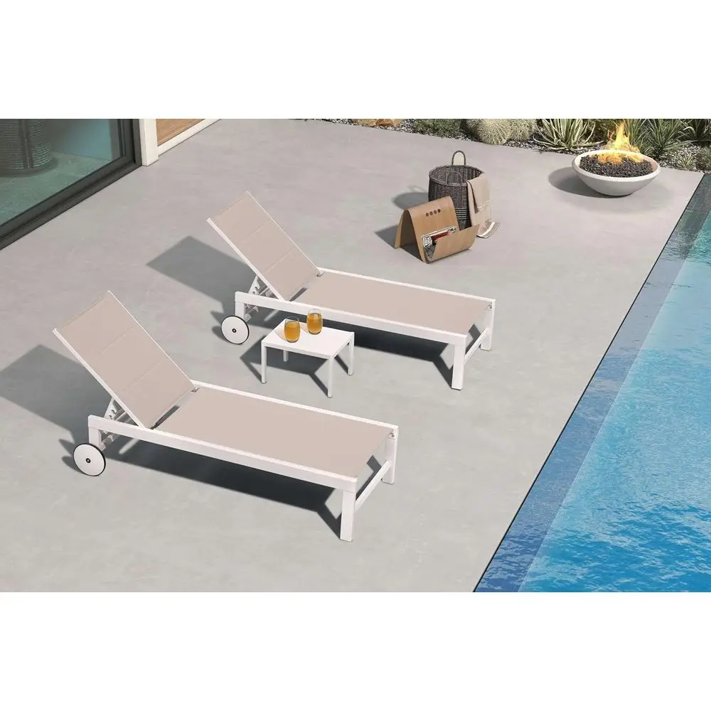 

Набор шезлонгов, удобное для пожилых людей, прямые ножки, регулируемое кресло для загара с приставным столиком для поддержки спины, пляжа у бассейна