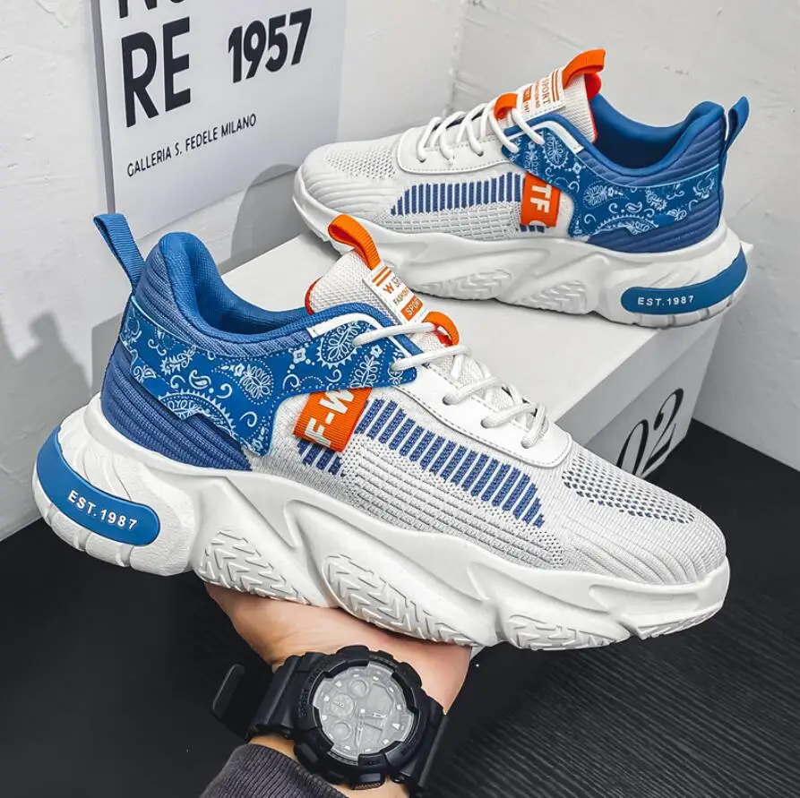 Mens Casual Shoes Male Sneakers Tenis Luxury Trainer Race Breathable Shoes Fashion Loafers Running Shoes For Men Basketball Shoe