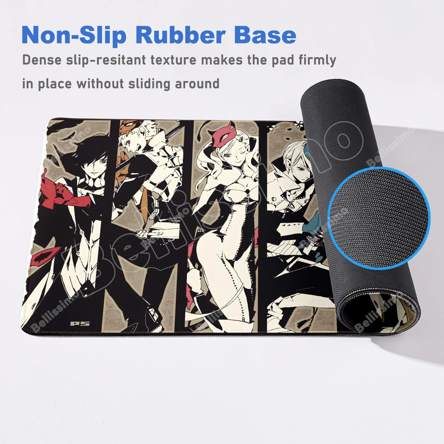 حصيرة مكتبية ألعاب ماوس P-persona 5 قطعة ماوس الوسادة مكتب المطاط مكتب منصات كبيرة ماوس عدم الانزلاق للكمبيوتر هدية ماوس الحصير