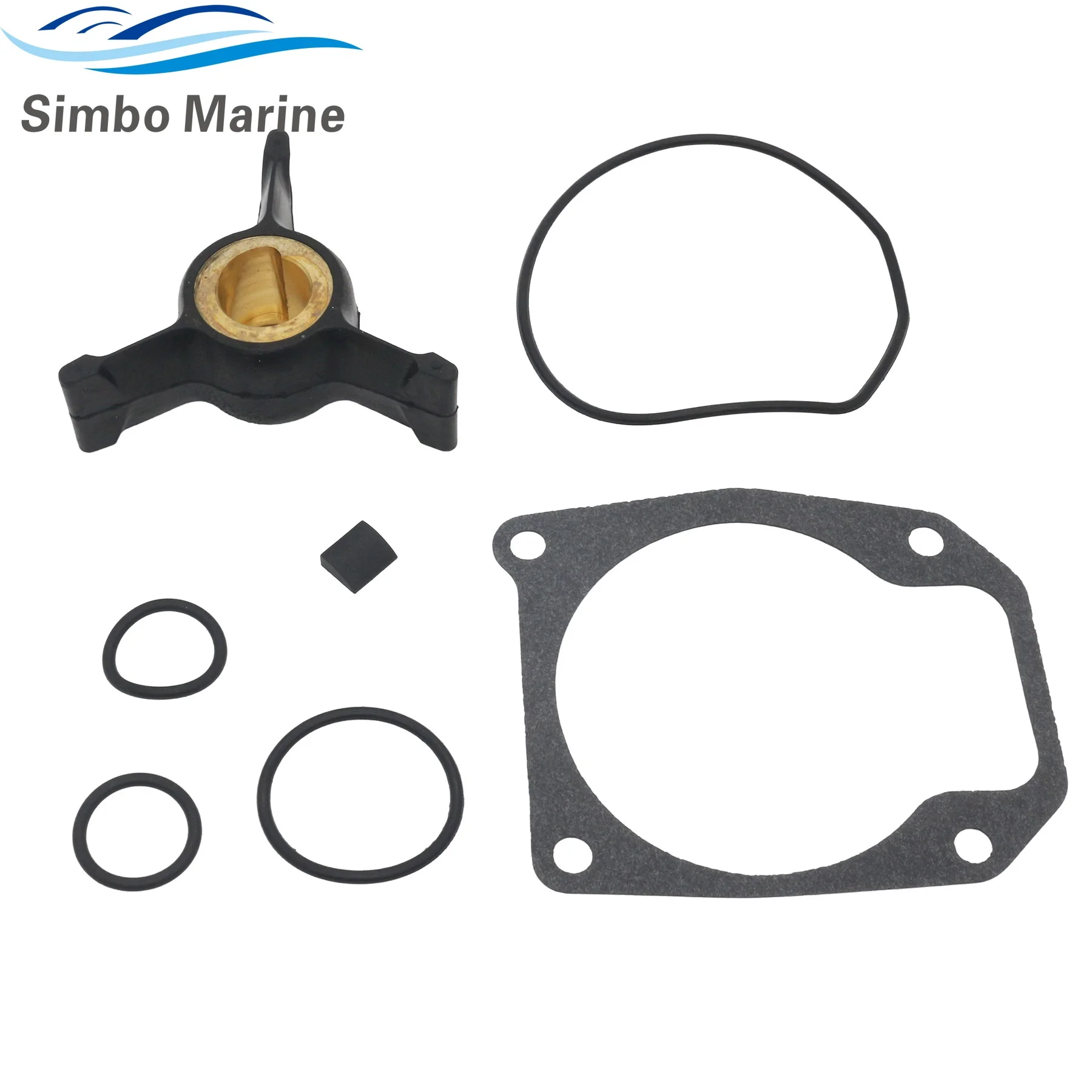 Compatible with Johnson Evinrude Outboard 35HP 40HP 48HP 50HP Motors Water Pump Impeller Repair Kit Replaces 0765350 0437059