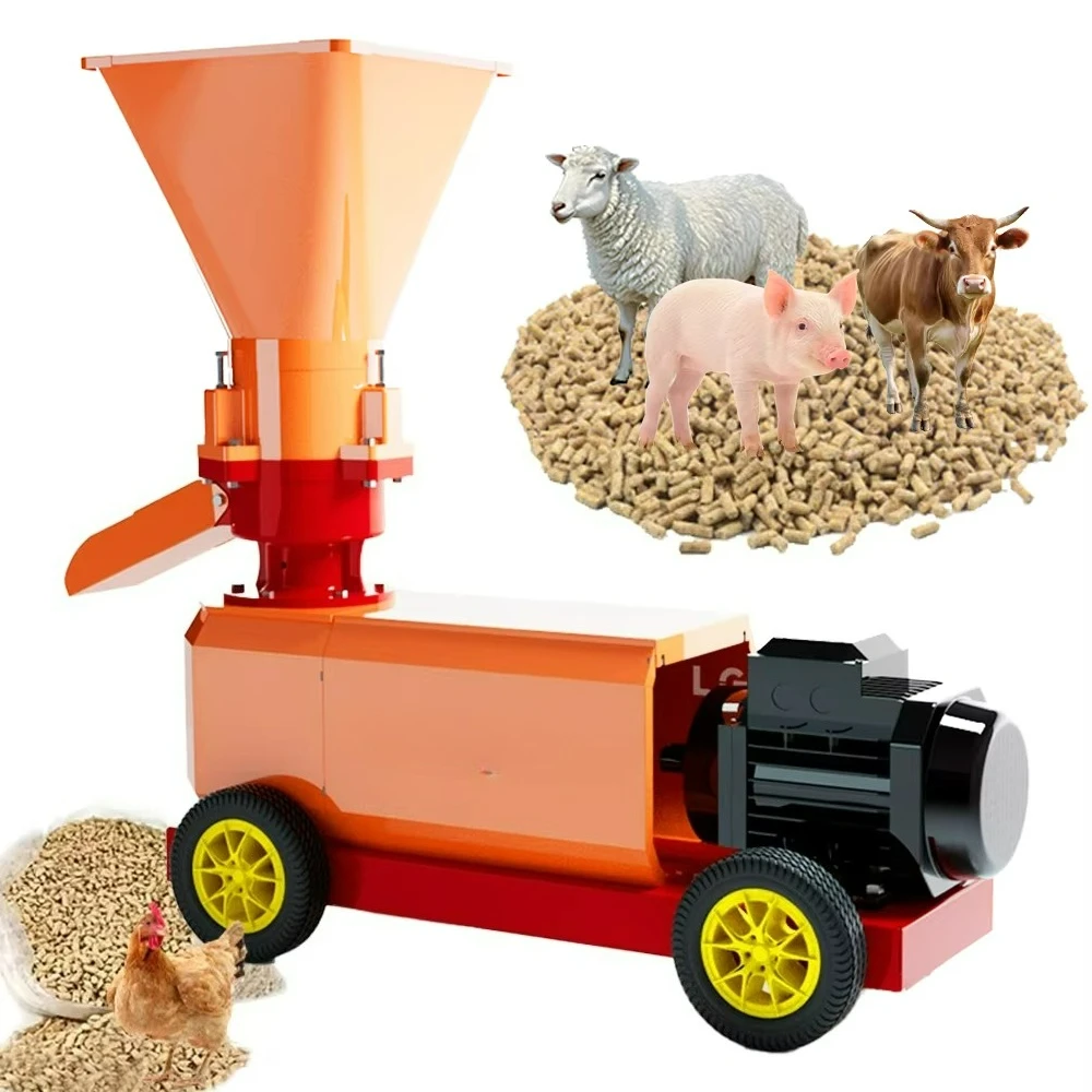 Biomasse-Pellet-Maschine für Tierfutter, Holzpelletpresse für Sägemehl, Reis, Schale und Kokos Torf