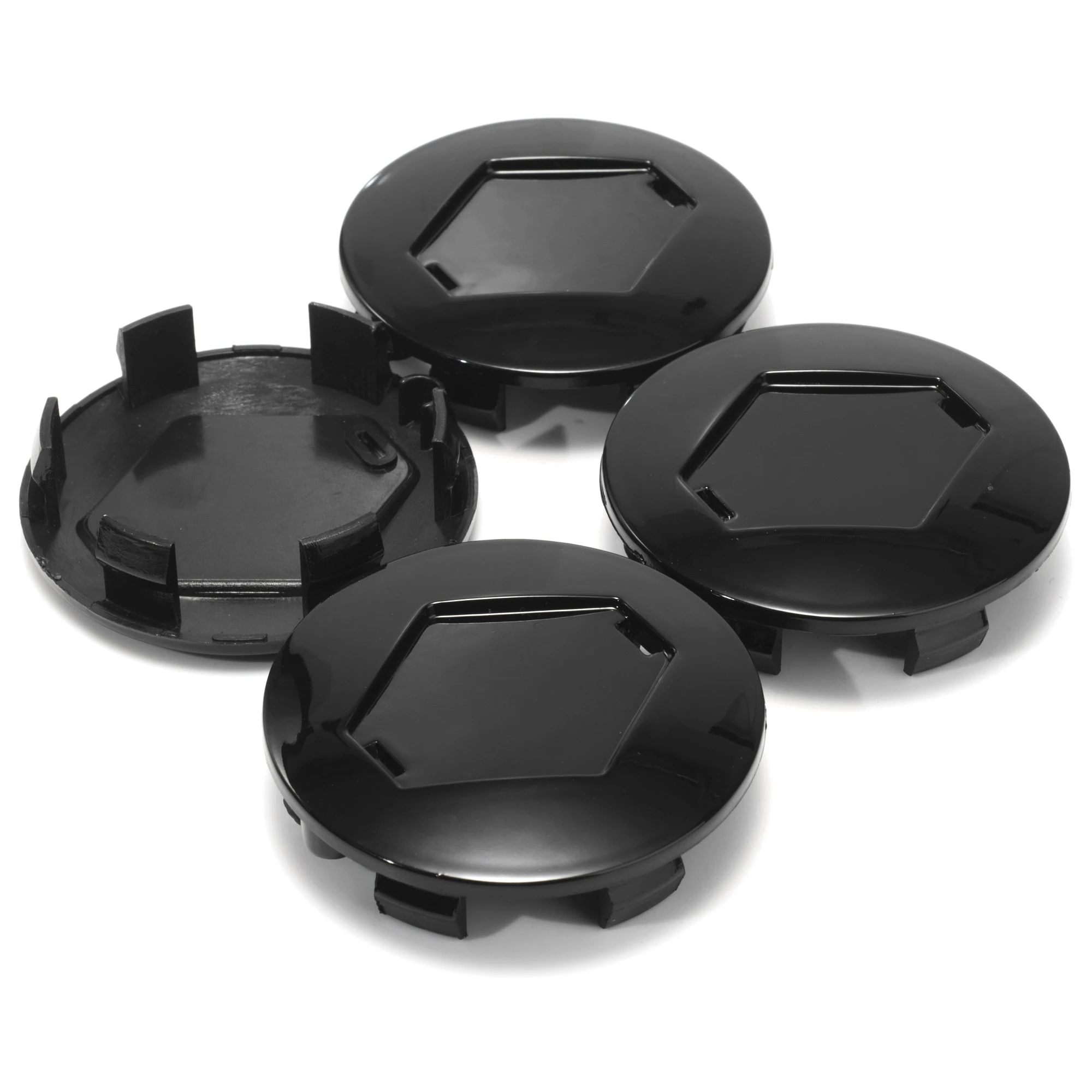 4pcs OD 57mm/2.05in ID 50.5mm/1.99in  Wheel Hub Center Caps For Rim Renault Cache-Moyeux Car Wheel Center Hub Caps Black