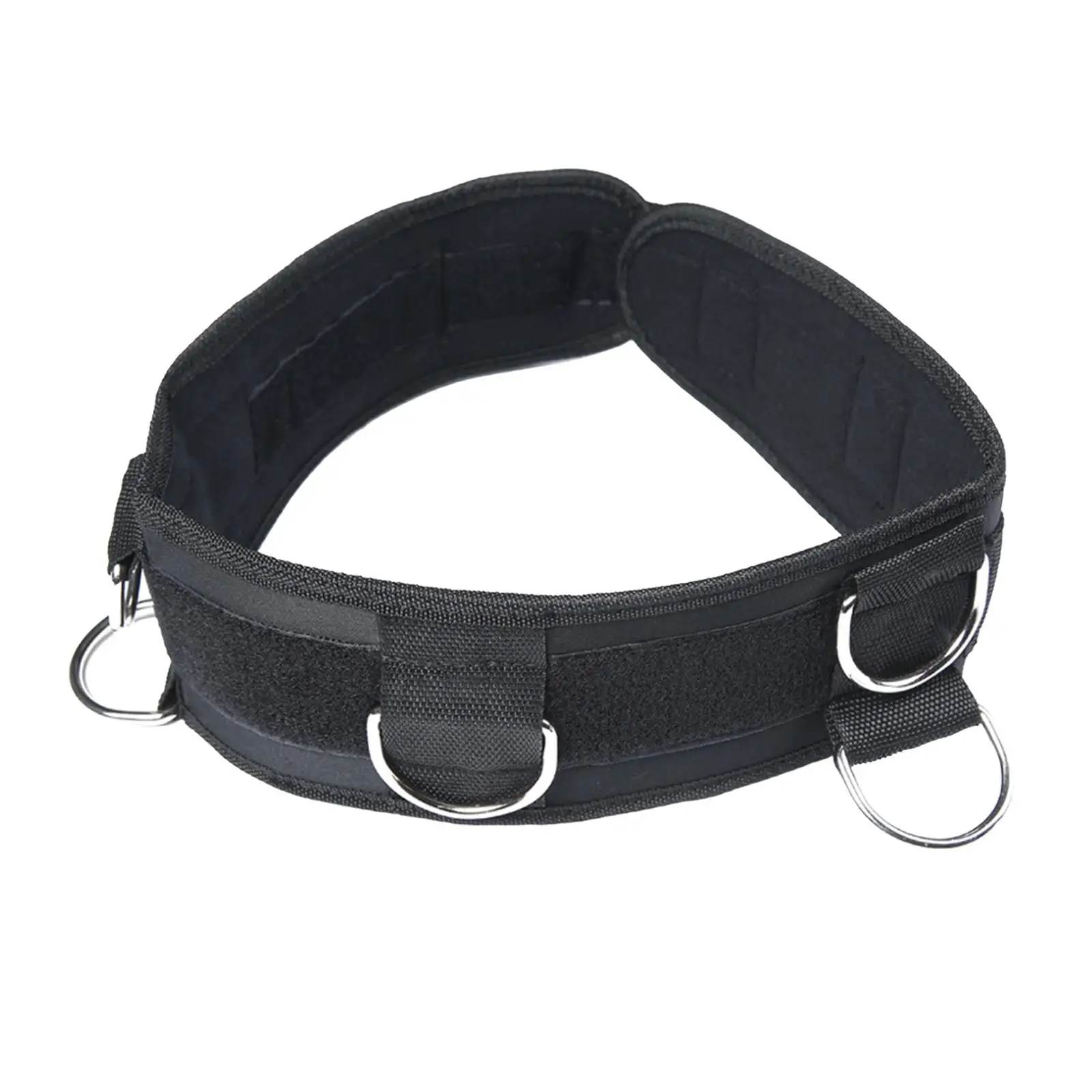 Padded Waist Strap with Rings Resistance Band Elastic Fitness Gym Pulley Attachment for Workout Training