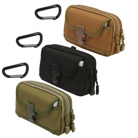 6.5 Inch Lightweight Mobile Phone Pockets Leisure Waist Bag with D-ring Buckle Multifunctional Waterproof Travel Camping Bag