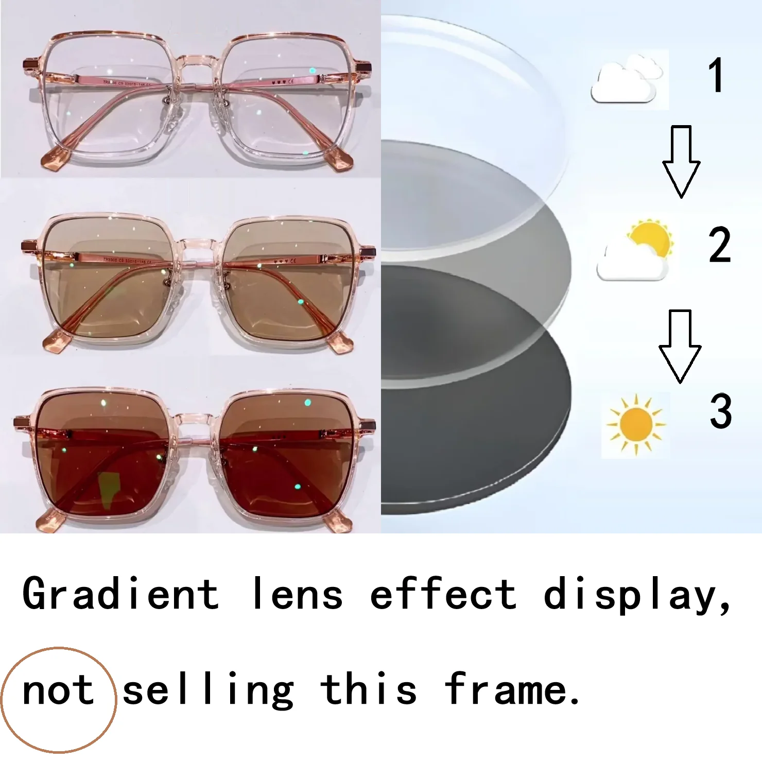 Metal Frame Oval Sunglasses Photochromic Progressive Multifocus Computer Glasses Blue Light Blocking Spring Multifocal UV400