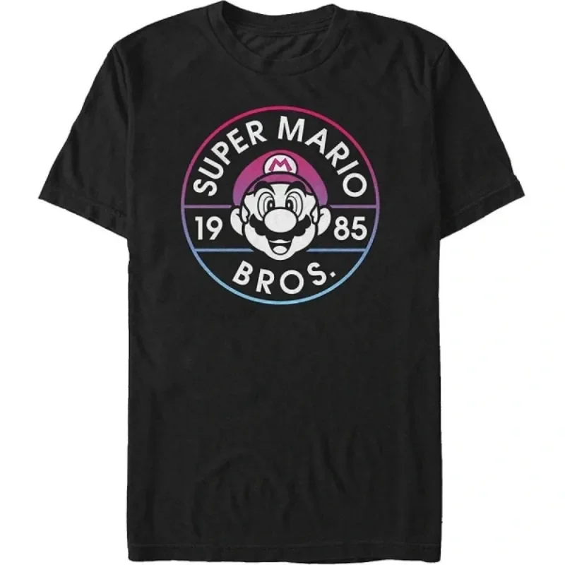 

1985 Super Mario Bros Nintendo T-shirt Men Women Summer Short Sleeve Fashion Top Casual Vintage Luxury Brand Retro Tee