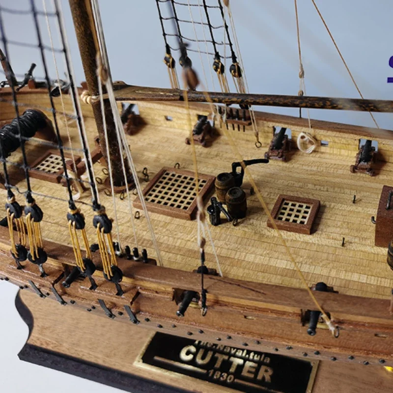 1/64 Wooden Sailing Ship Model Kit British Navy Patrol Ship Tula1830 Model DIY Hand-assembled Model Kit Ornaments Collection