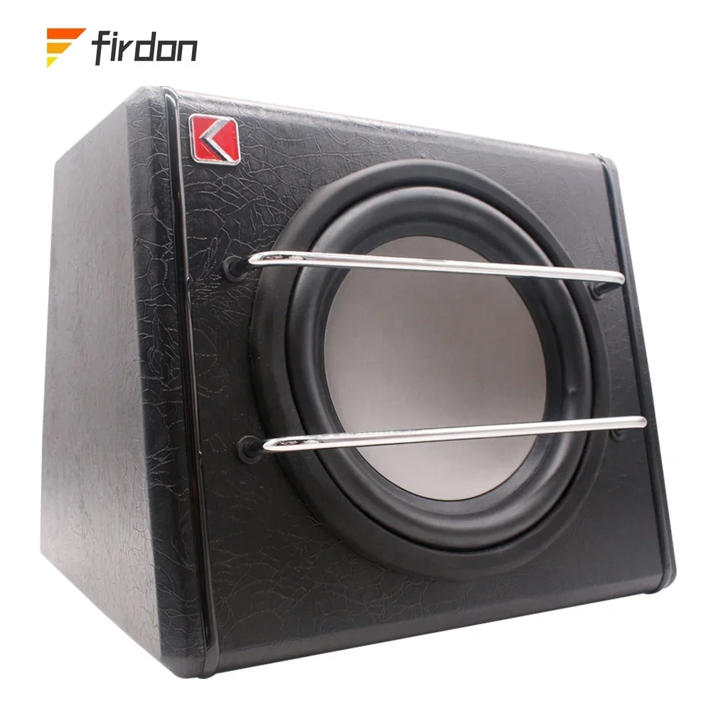 Factory hot selling car audio subwoofer 12V black 8 inch trapezoidal car active subwoofer