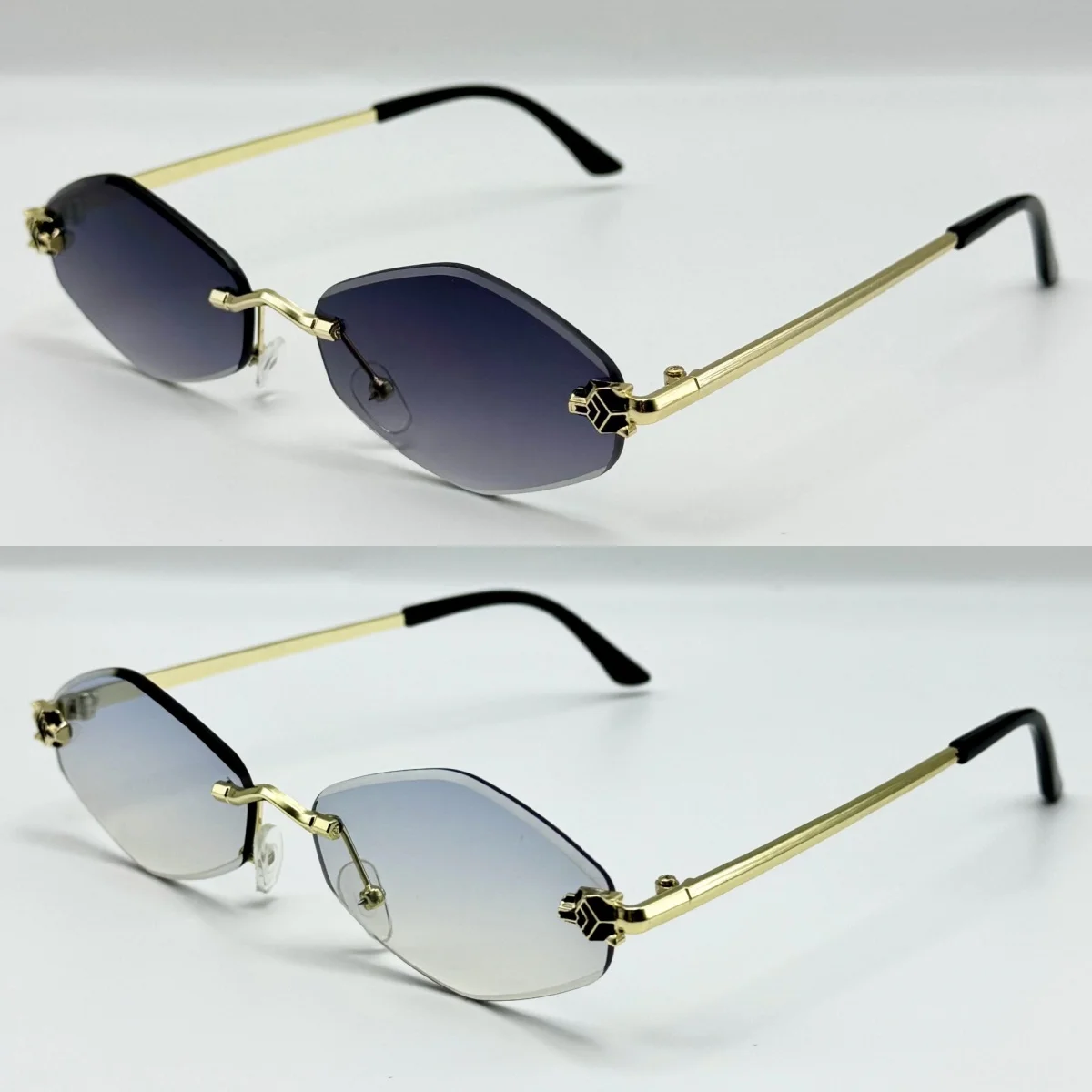 

Unisex Fashion Retro Outdoor UV400 Sunglasses Fashionable Rimless Square Sunglasses High Quality Popular Metal Eyewear