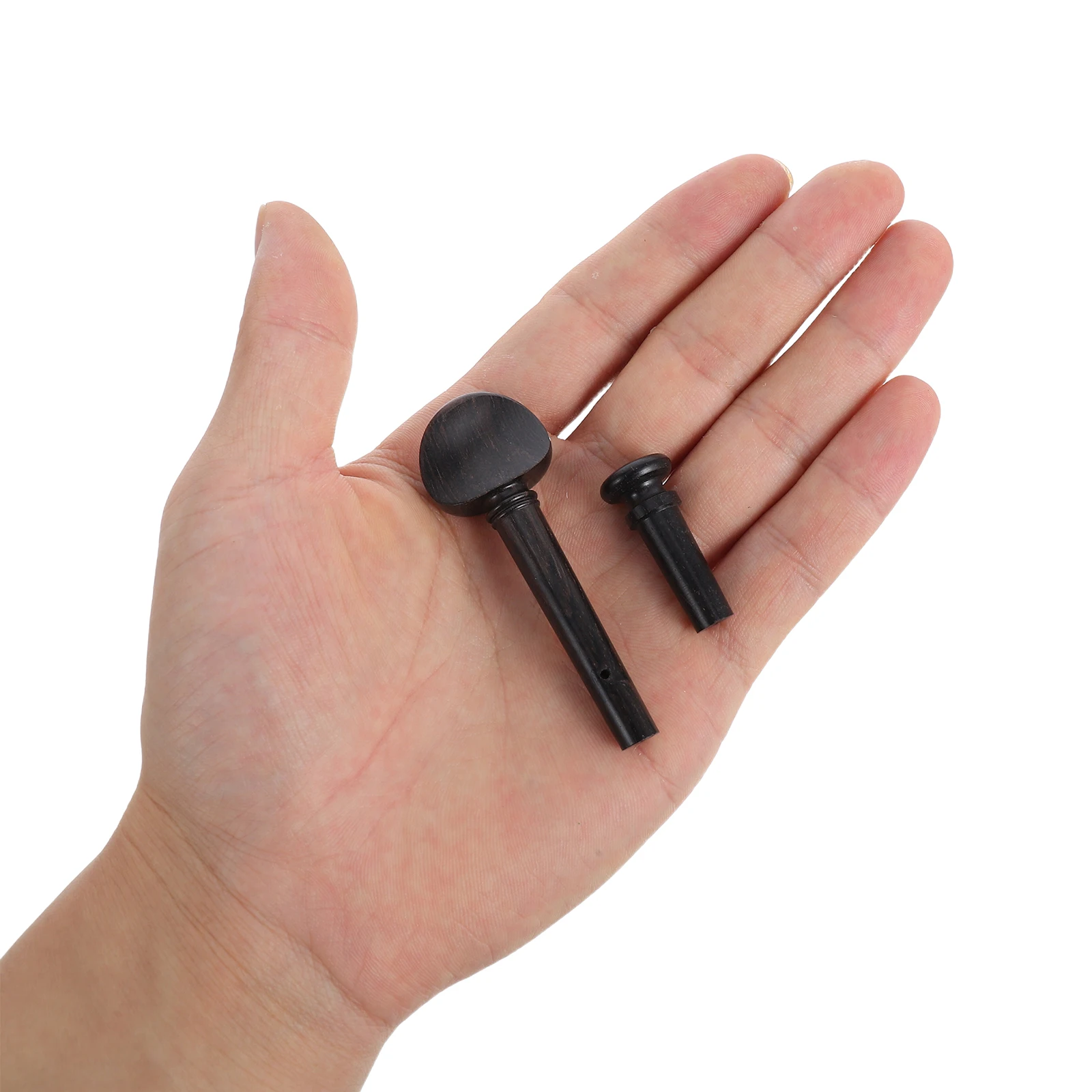 

1 Set Ebony Violin Tuning Pegs Tailpiece Kit For 4/4 Violins Durable Wooden Parts Enhanced Sound Quality Violin Replacement
