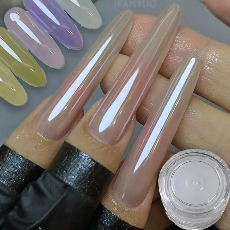 Poudre de cristal scintillante effet miroir Aurora pour ongles, poudre de polissage blanc nacré clair effet lune pour manucure DIY, poussière chatoyante pour mettre en valeur les ongles
