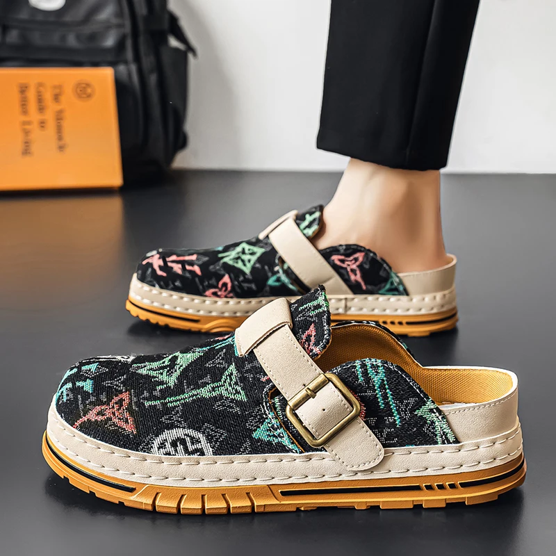 

Mules for Men Closed Toe Slip On Shoes, Wide Toe Casual Loafers Slippers Work Sneakers Non-Slip Breathable Lazy Drivers 2026