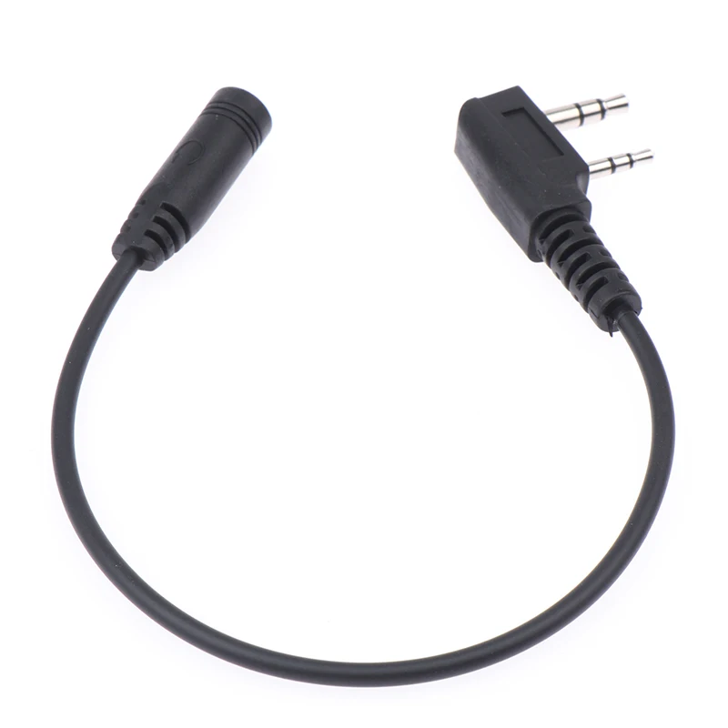 Kabel Transfer Earphone ponsel Audio wanita, 2 Pin K1 ke 3.5MM untuk TYT untuk UV5R 888S Headset adaptor