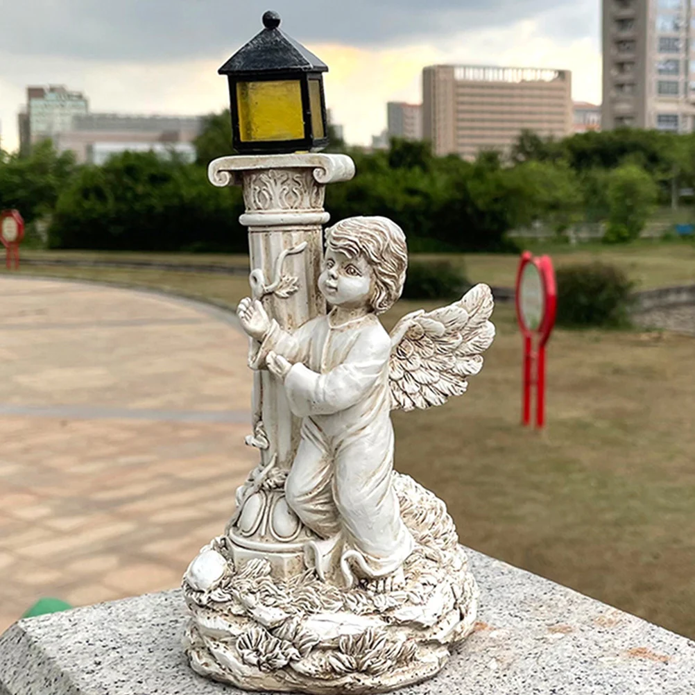

Roman Column Figurine Solar Glowing Outdoor Glowing Ornament Garden Solar Decor Statue Decor Outdoor Ornament