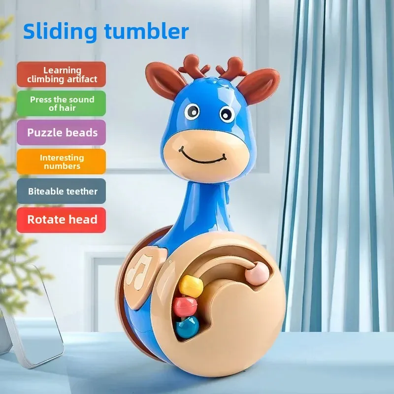 Juguetes Tumbler Wobbler para niños y niñas: ¡perfectos para aprender a escalar y educación temprana! Juguetes para bebés Roly Poly de 6 a 12 meses