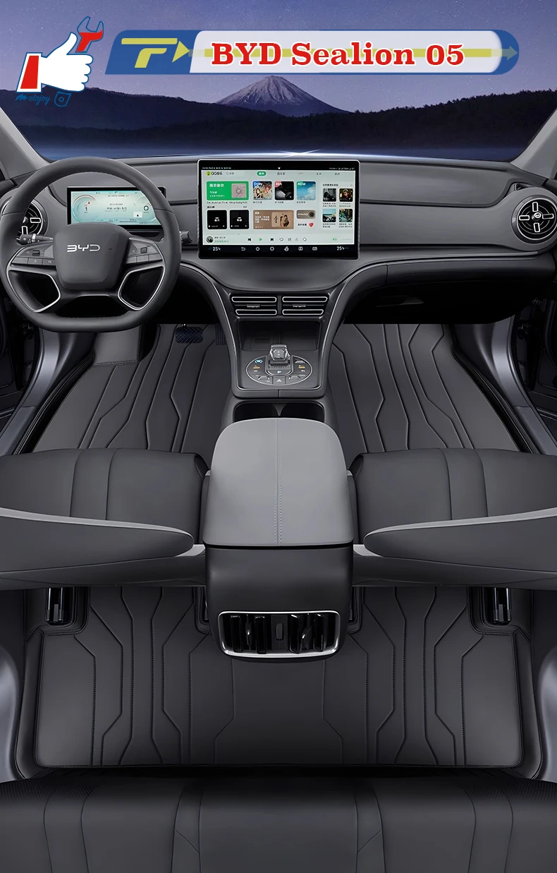 

Left-hand Drive Car Floor Mat For BYD Sealion 05 DM-i 2025 Full-Surround Foot Mat Mat Floor Liner Floor Carpet Water-proof Mat