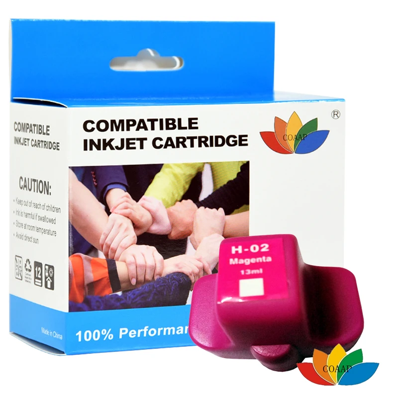 6pcs Compatible Ink Cartridge For hp02 Photosmart 8250 3110 3210 3310 3310XI D6160 D7160 D7260 C5180 C6180 D7360 D7460