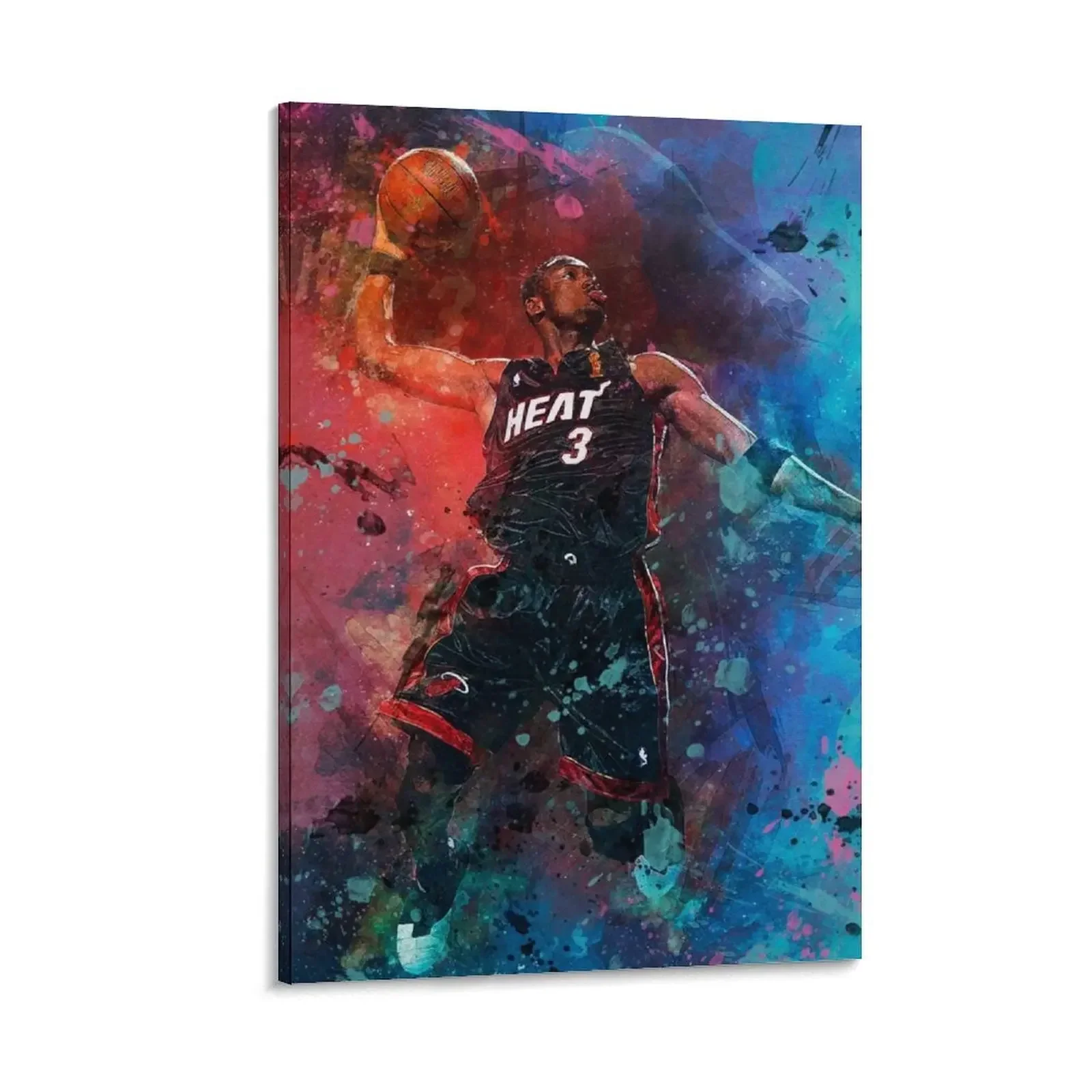 

Dwyane Wade Heat Mixed Media Canvas Painting poster aesthetic home decoration luxury Paintings for bedroom