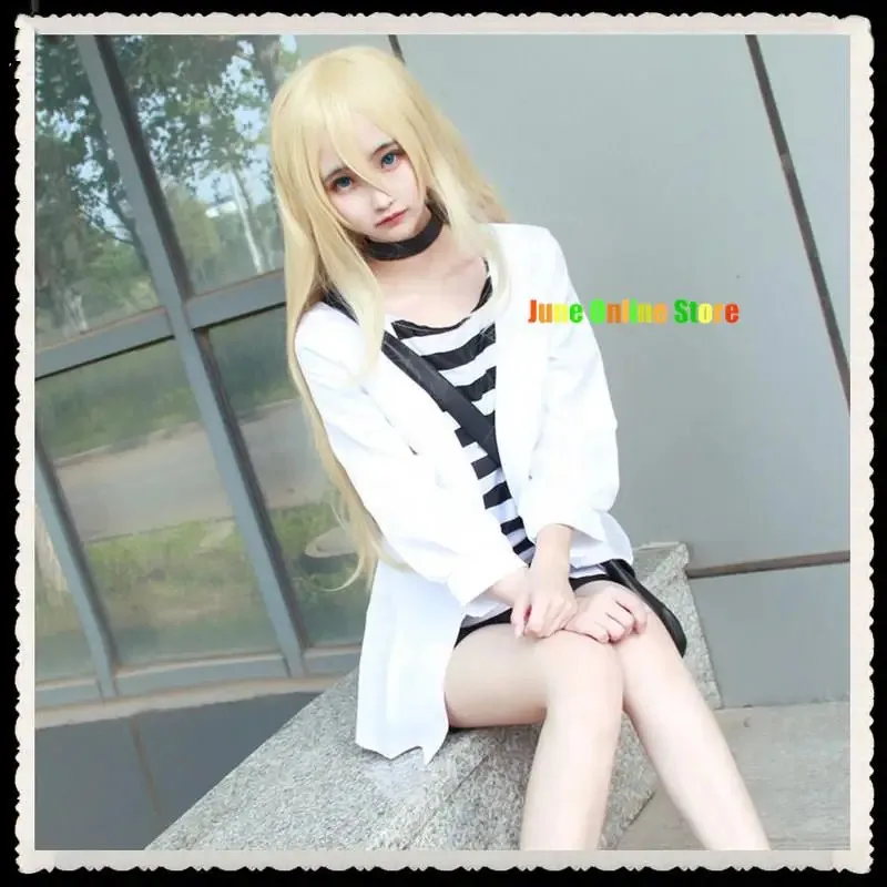 Disfraz de Cosplay de ángeles de la muerte, uniforme de Ray Rachel Gardner, peluca, disfraz de Halloween