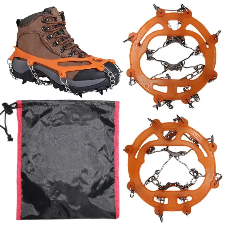 Crampon Traction Cleats 8 Stainless-Steel Spikes Ice Snow Grips For Ice Fishing Ice Snow Grips Traction Cleats For Walking