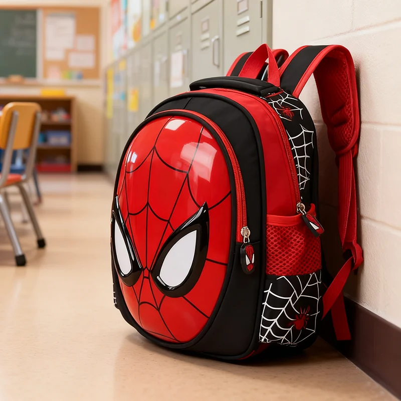 حقيبة ظهر سبايدر مان اللطيفة للأولاد والطالبات حقيبة مدرسية بنمط ثلاثي الأبعاد وأشرطة قابلة للتعديل بتصميم مريح هدية عيد الميلاد وأعياد الميلاد #1