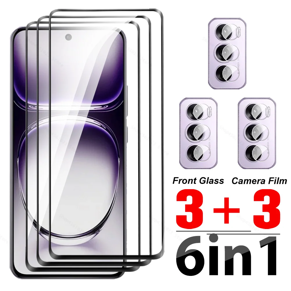 For Reno 12 Pro Curved Tempered Glass 6in1 For Oppo Reno12 12Pro Case Glas Appo Orro Reno12Pro 5G Global Camera Screen Protector