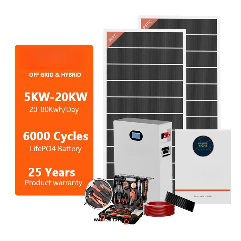 Complete Solar Panel Kit 20kw Off-grid Solar System with 355W Panels Home System 20000w in Thailand