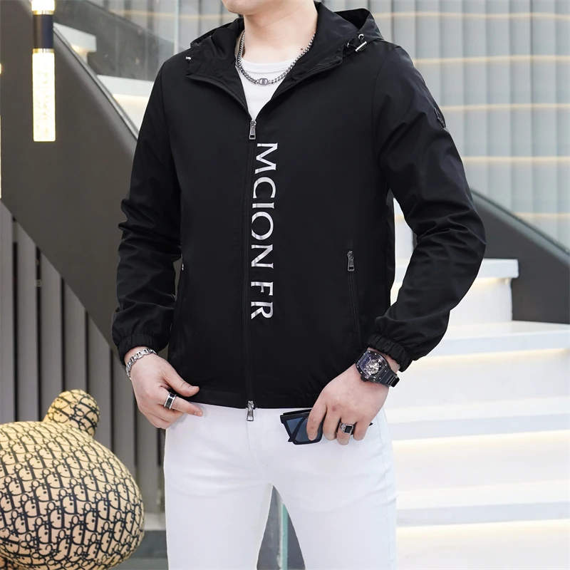 

Hooded Jaet Men's Spring Autumn Trendy Haome 2025 New Sle ular Top Coat Large Size Slim Fit Youth Modern Wind