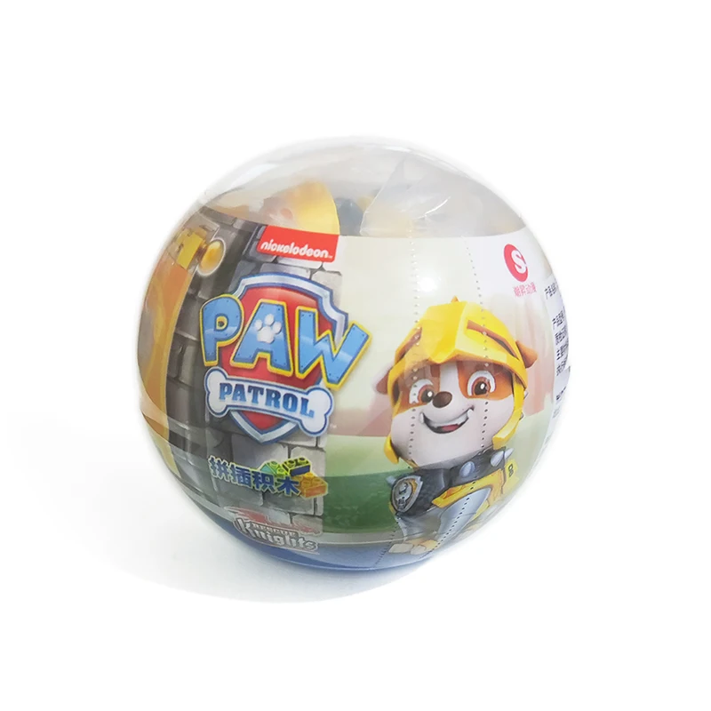 Paw Patrol Capsule Toys Building Blocks Banner Gacha Assembling Anime Figure Rescue Knights Rubble Chase Skye Marshall Kids Gift