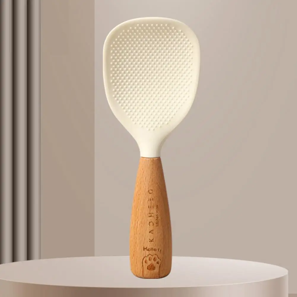 Eco-friendly Rice Serving Utensil Silicone Rice Spoon with Standing Feature Non-stick Food Grade Serving Spatula High