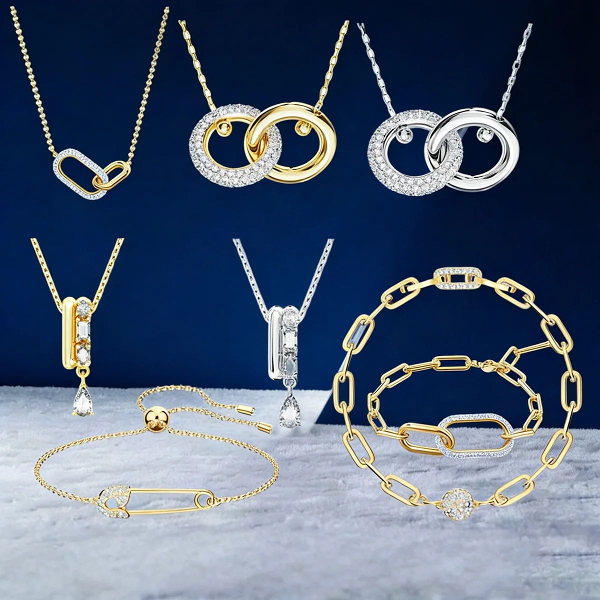 

Elegant Fashionable, Exquisite, Charming, Neutral and Versatile Christmas All-match Diamond Party Jewelry Set Suitable for Gifts