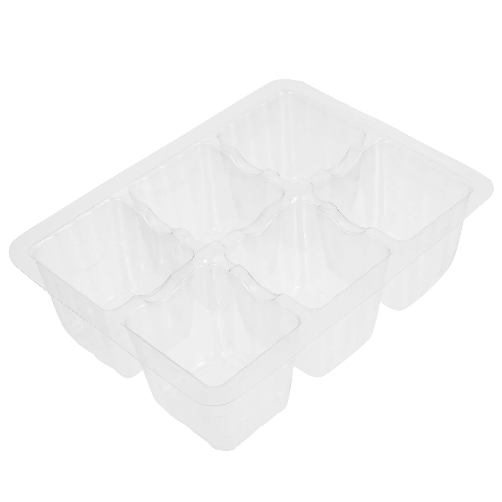 

10Pcs Six-Hole Transparent Plastic Nursery Boxes Durable Plant Pot Seedlings Tray Garden Seedlings Box Plant Growth Case
