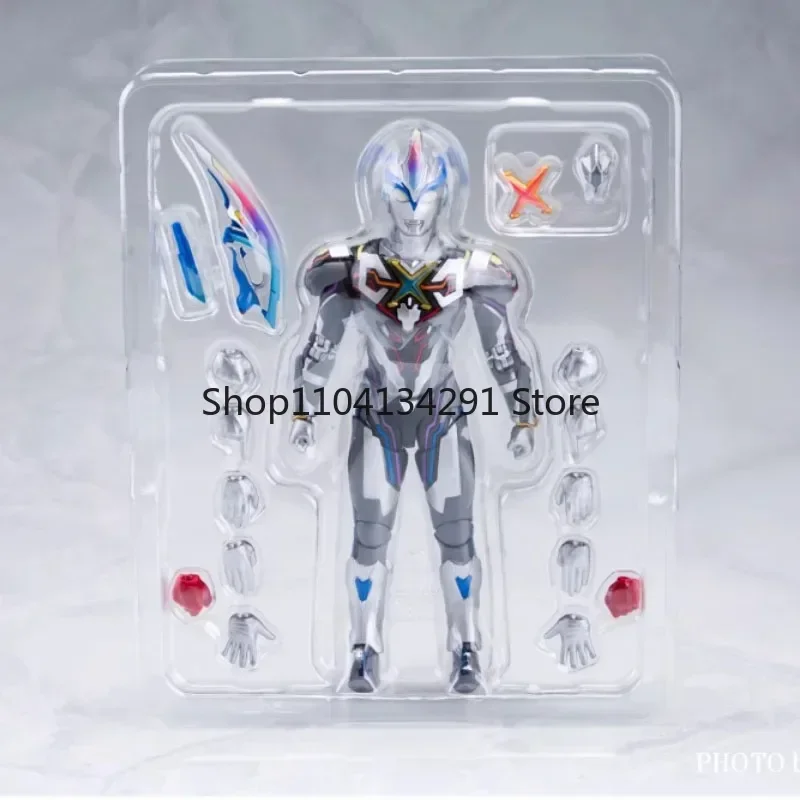 Bandai Original SHF S.H.Figuarts Ultraman X Exceed Transcendental Type Anime Action Figures Toys for Boys Girls Kids Gift