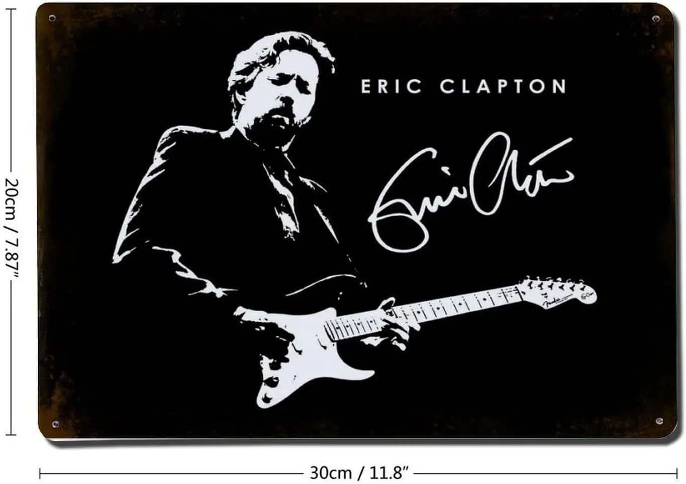 Eric Clapton Guitar Metal Tin Sign Poster 8”×12” Painting Sign Funny Wall Vintage Art Decor Retro Plaque For Home Bar Pub Club C