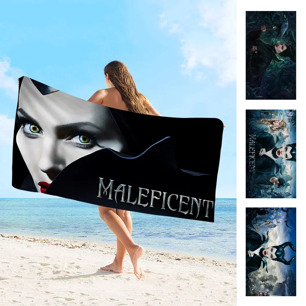 Amine M-Maleficent Mikrofaser-bedrucktes Strandtuch, Bergsteigen, Yoga, Strand, Schwimmen, Laufen, saugfähig, weiches Handtuch