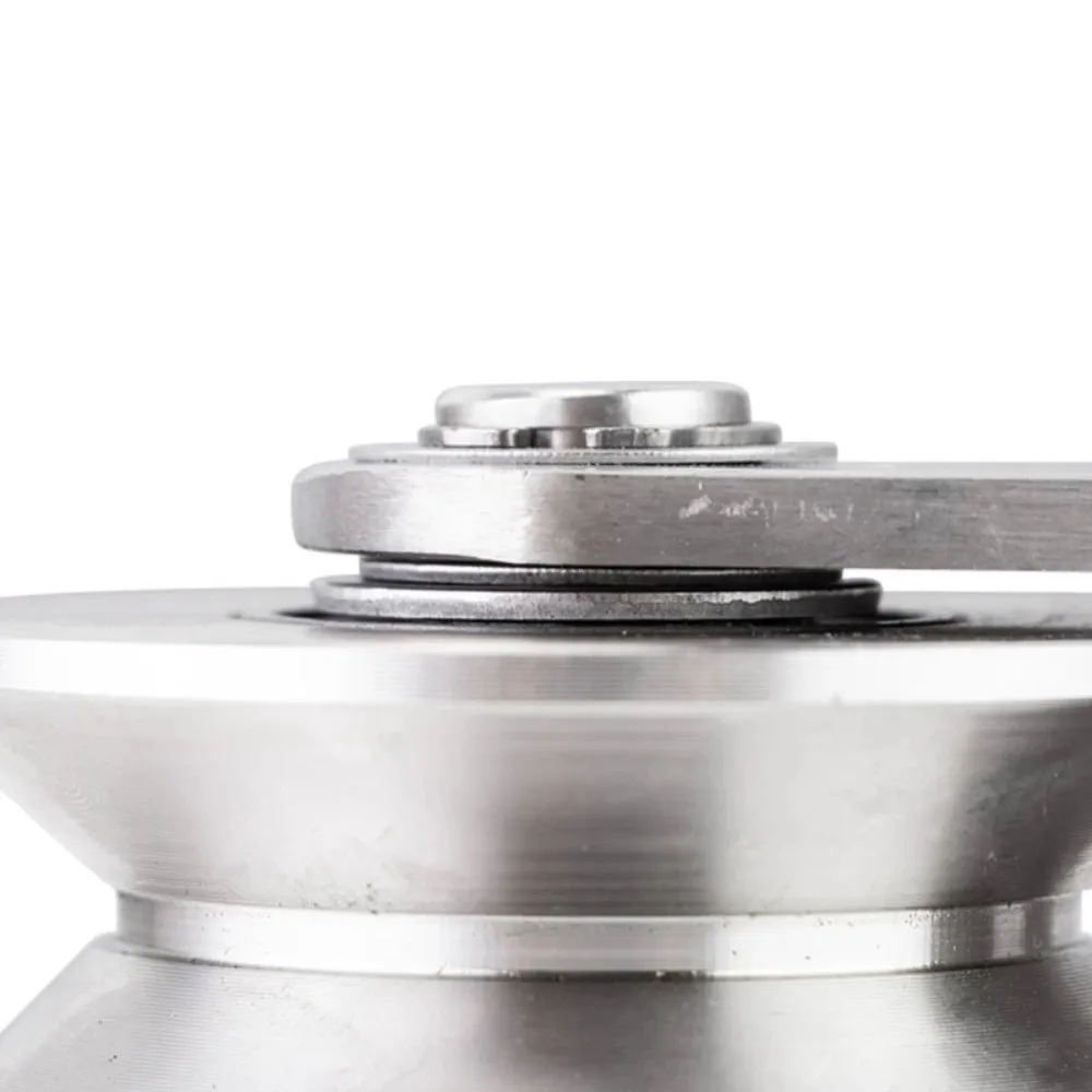 بكرة أخدود V شديدة التحمل، عجلة دوارة ناعمة مقاومة للتآكل على شكل حرف V، سهلة التركيب من الدرجة الصناعية #3